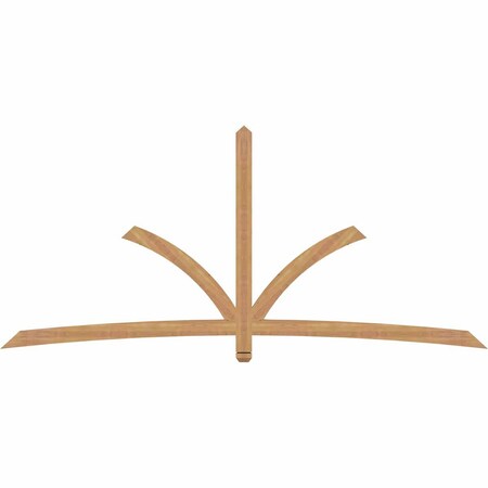 Ekena Millwork Davenport Timber Gable Bracket, Western Red Cedar, 108"W x 49"H x 1 1/2"D x 3 1/2"F, 11/12 Pitch GBW108X49X0204DAV00SWR